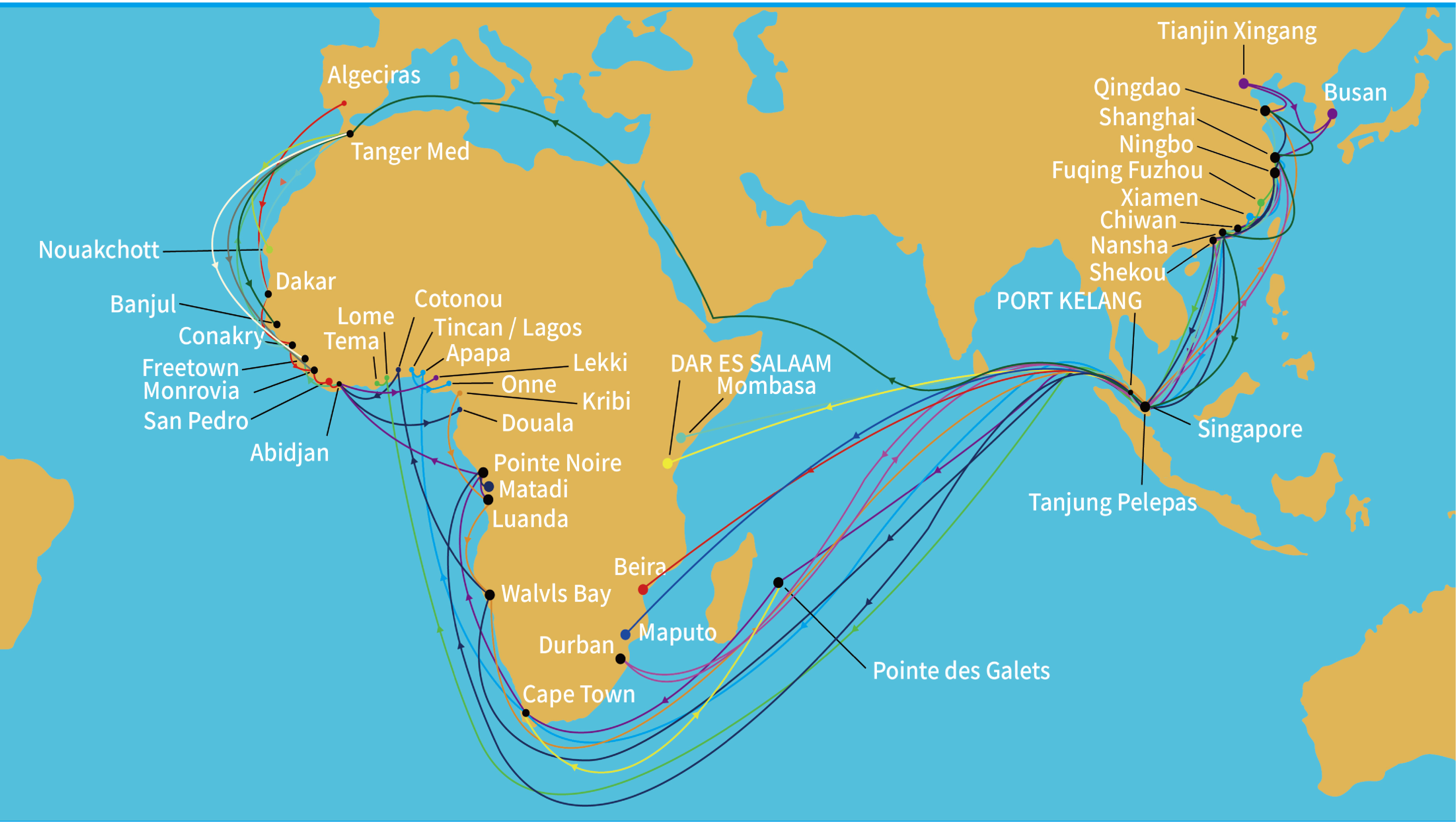Indeks Kadar Kargo Laut China-Afrika 2026 v5 | 46 Port FCL/LCL/Break Pukal S3